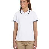 Ladies' Tipped Performance Plus Piqué Polo